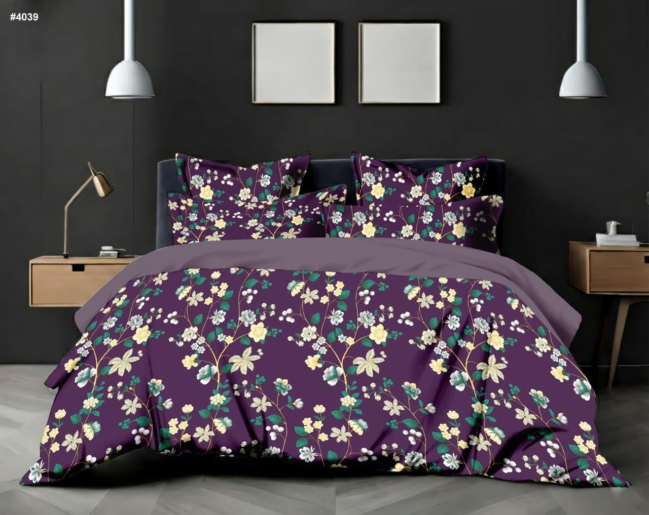 Imperial Aubergine & Golden Blossom Bedding